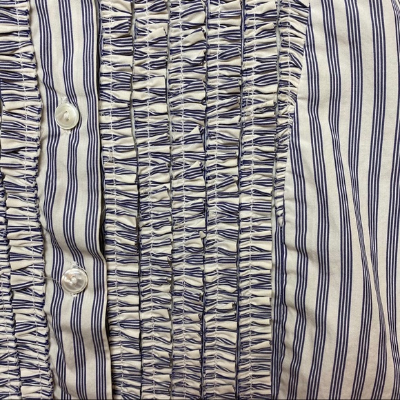 Fine Garments by Bell | Tops | Fine Garments By Bell Ruffle Striped ...